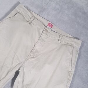 Levis XX Chino Standard Taper Pants Mens Size 36x34 (fits 35x32) Khaki Casual